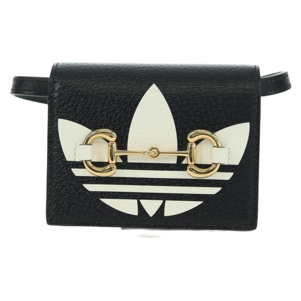 Gucci Leather Horsebit Shoulder Wallet Black